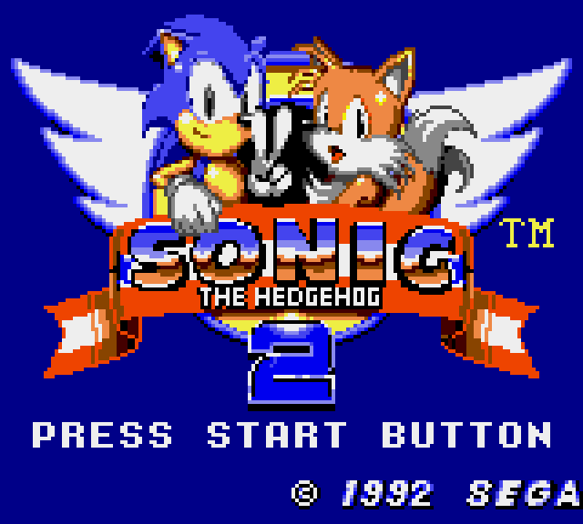 Sonic 2 Press start screen